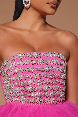 Adrianna Tulle Embellished Gown -