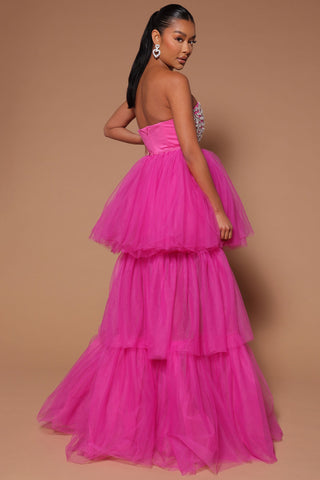 Adrianna Tulle Embellished Gown -