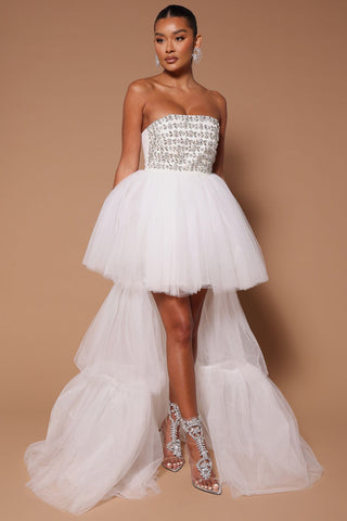 Adrianna Tulle Embellished Gown -