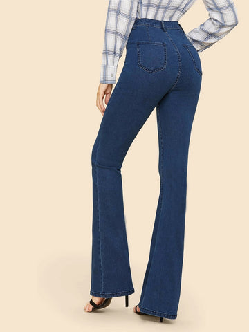 High Waist Flare Leg Jeans