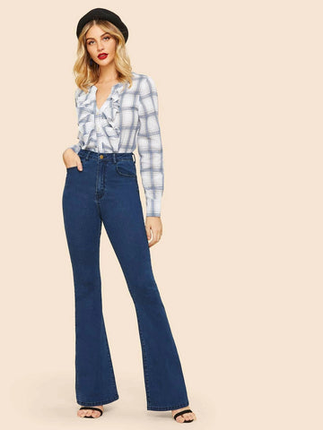 High Waist Flare Leg Jeans