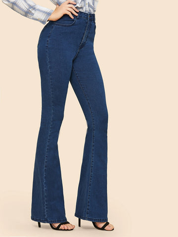 High Waist Flare Leg Jeans