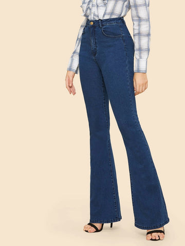 High Waist Flare Leg Jeans