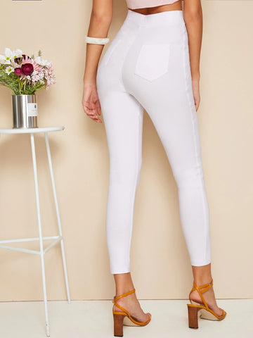 High Waist High Stretch Pocket Jeggings