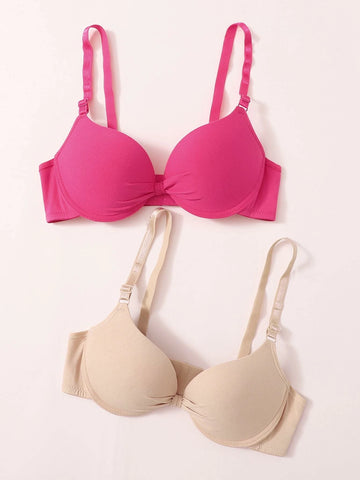 2pack Adjustable Strap Underwire Bra Set