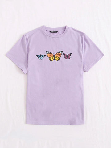 EZwear Butterfly Print Top