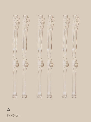3pairs Clear Bra Strap