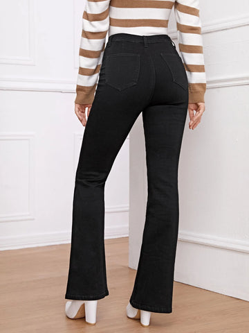 High Waist Flare Leg Jeans
