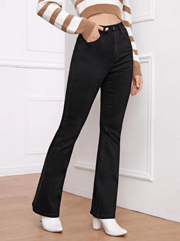 High Waist Flare Leg Jeans