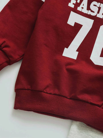 Toddler Boys Letter Graphic Sweatshirt With Sweatpants