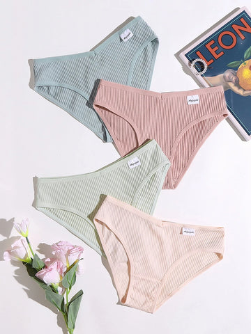 4pack Rib Panty Set