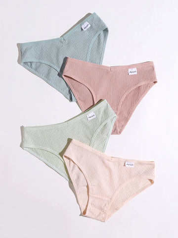 4pack Rib Panty Set