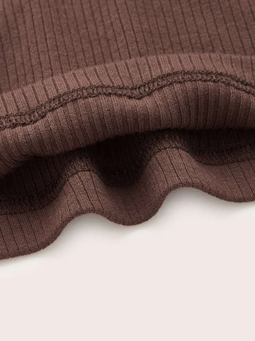 EZwear Solid Rib-knit Cami Top