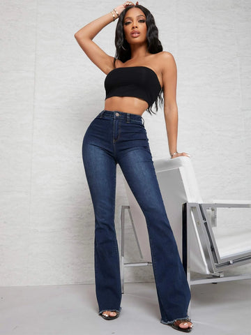 SXY Curvy High Waist Flare Leg Jeans