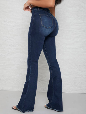 SXY Curvy High Waist Flare Leg Jeans