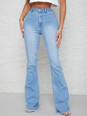 SXY Curvy High Waist Flare Leg Jeans