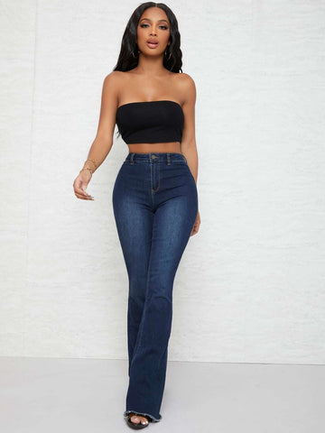 SXY Curvy High Waist Flare Leg Jeans
