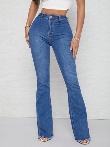 SXY Curvy High Waist Flare Leg Jeans