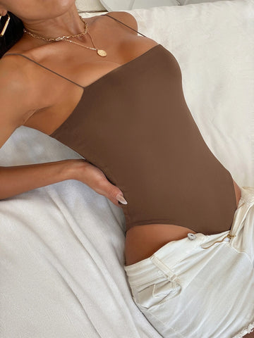 Solid Skinny Cami Bodysuit