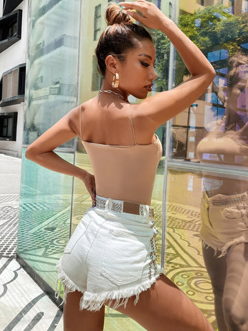 Solid Skinny Cami Bodysuit