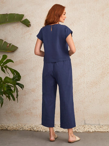 EMERY ROSE Batwing Sleeve Top & Pants Set