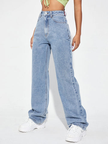 High Waist Wide Leg Jeans