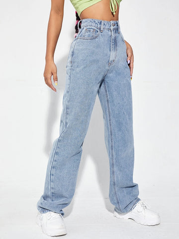 High Waist Wide Leg Jeans
