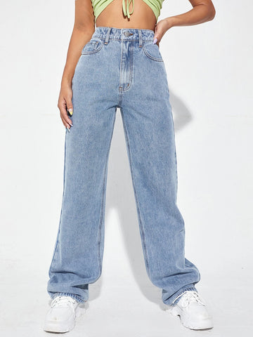 High Waist Wide Leg Jeans