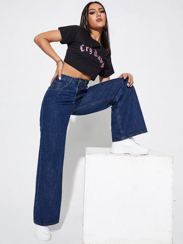 Slant Pockets High Waist Wide Leg Pants