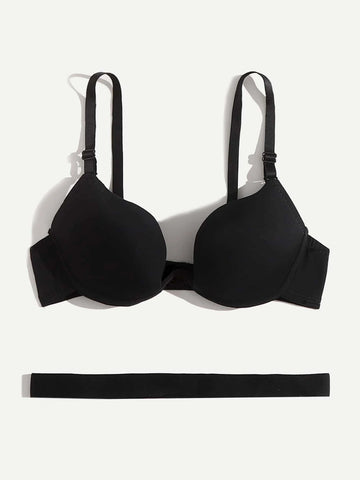 Solid Push Up Bra