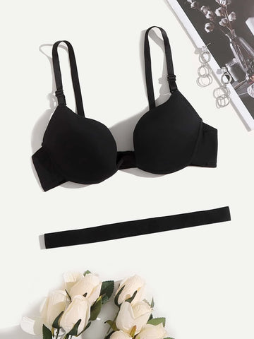 Solid Push Up Bra