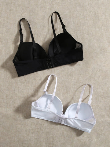 2pack Contrast Lace Underwire Bra Set hi