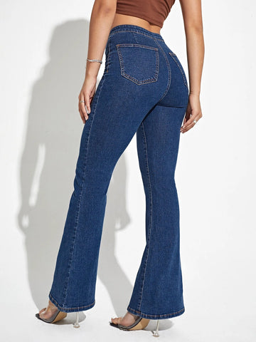 High Waisted Flare Leg Jeans