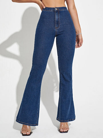 High Waisted Flare Leg Jeans