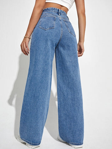 High Waisted Wide Leg Jeans