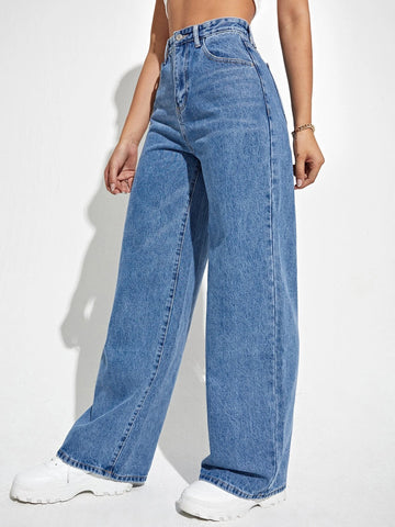 High Waisted Wide Leg Jeans