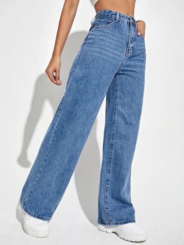 High Waisted Wide Leg Jeans