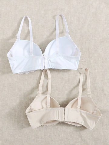 2pack Contrast Lace Underwire Bra Set hi