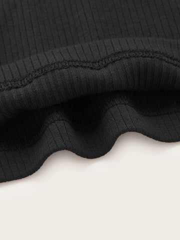 EZwear Solid Rib-knit Cami Top