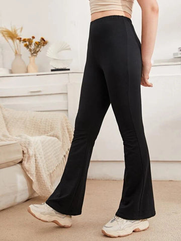 Teen Girls Solid Flare Leg Pants