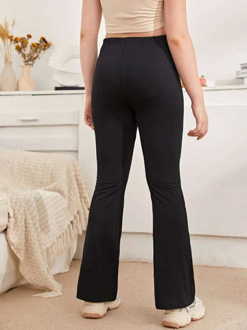Teen Girls Solid Flare Leg Pants