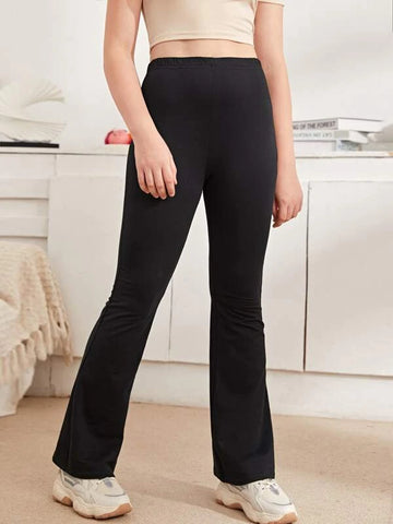 Teen Girls Solid Flare Leg Pants