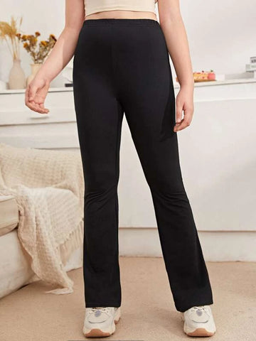 Teen Girls Solid Flare Leg Pants