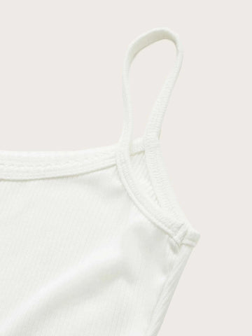 EZwear Solid Rib-knit Cami Top