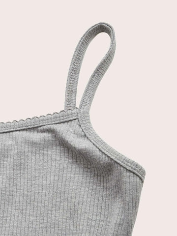 EZwear Solid Rib-knit Cami Top