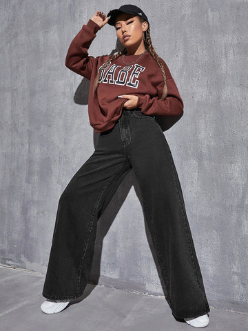 High Waist Wide Leg Jeans