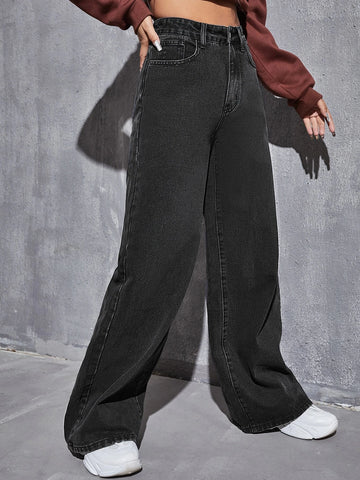 High Waist Wide Leg Jeans