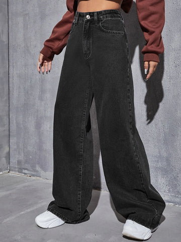 High Waist Wide Leg Jeans