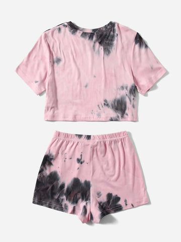 Teen Girls Tie Dye Tee & Shorts Set