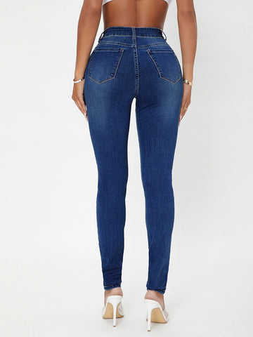 SXY High Waist Zip Fly Skinny Jeans